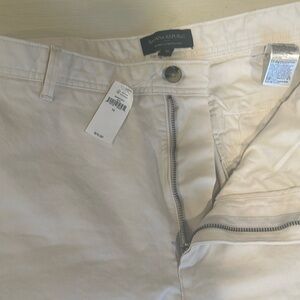 NWT banana republic cream straight pants size 10